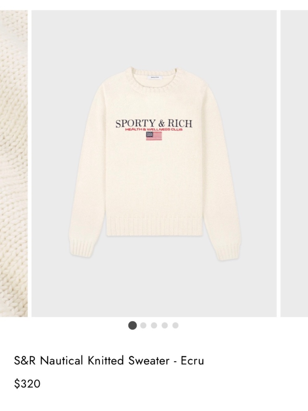 S&R Nautical Knitted Sweater - Ecru